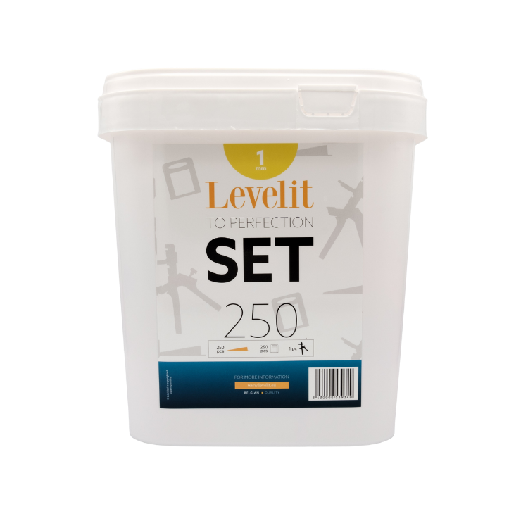 Levelit – Kit complet – Cales, clips et pinces en plastique